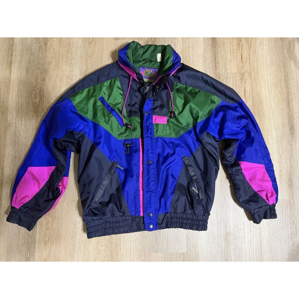 Vintage 80s 90s Nevica Color Block Zip Up Retro Jacket Men’s 42